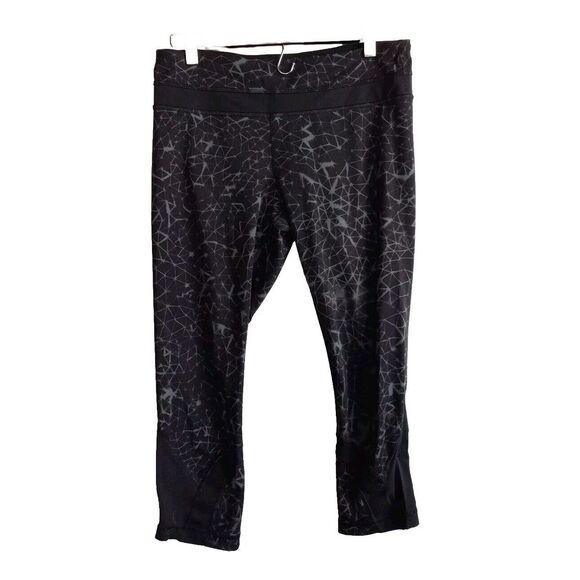 Lululemon Women's 8 Waistband Stretch Sweat Yoga Capri Zip Media Pocket Thunder - Picture 4 of 13